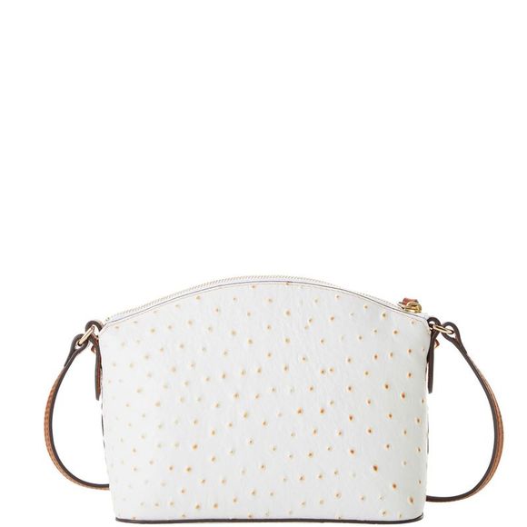 Dooney & Bourke Ostrich Ruby Crossbody Shoulder Bag - Bone - Picture 4 of 4